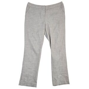 Amanda + Chelsea Womens Gray Crosshatch Dress Pants Size 6 Professional Trousers